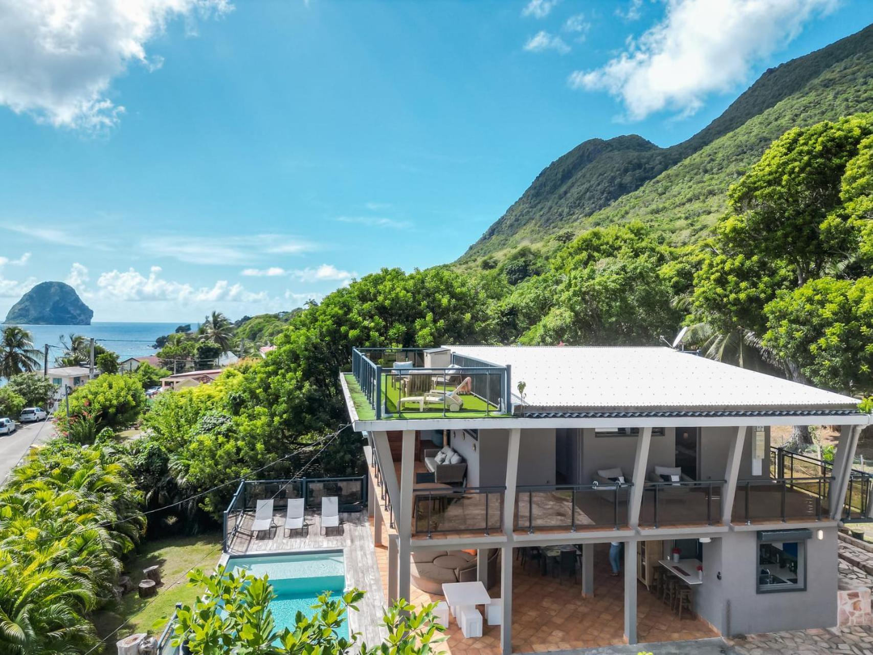 Villa Kaléna : 4 ch, plage à 50m, vue mer Le Diamant Eksteriør bilde