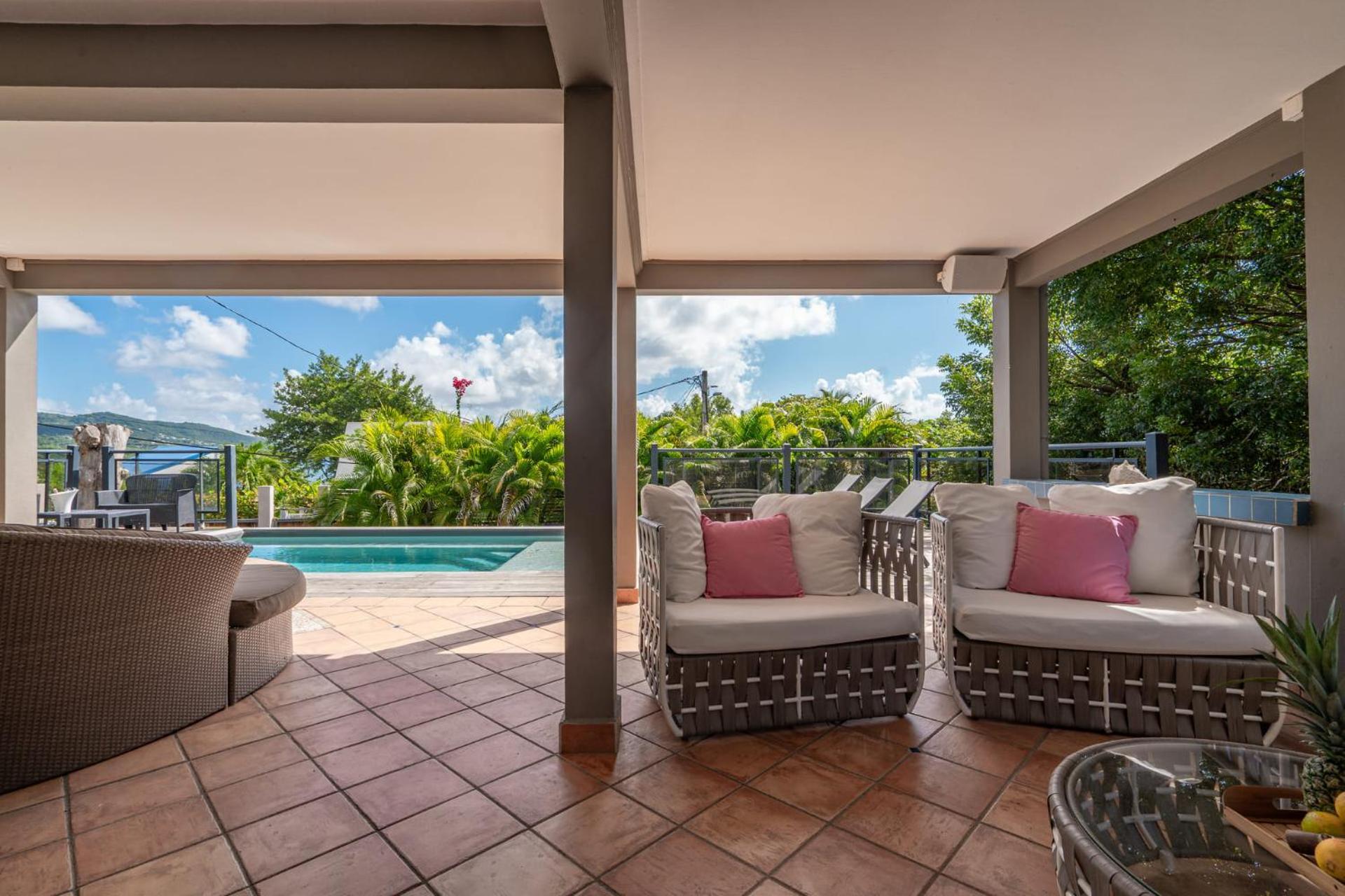 Villa Kaléna : 4 ch, plage à 50m, vue mer Le Diamant Eksteriør bilde