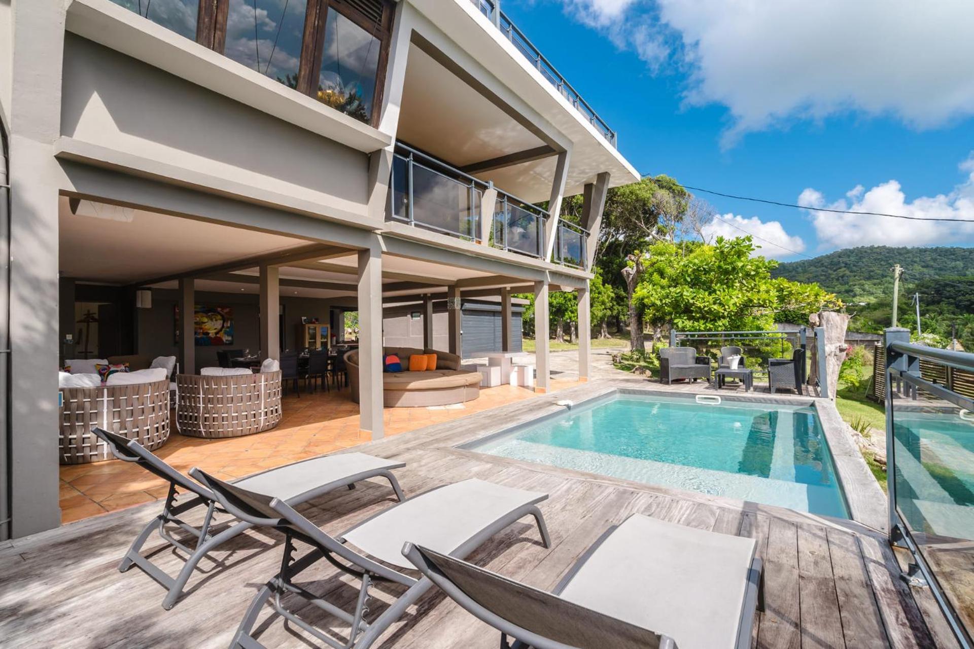 Villa Kaléna : 4 ch, plage à 50m, vue mer Le Diamant Eksteriør bilde
