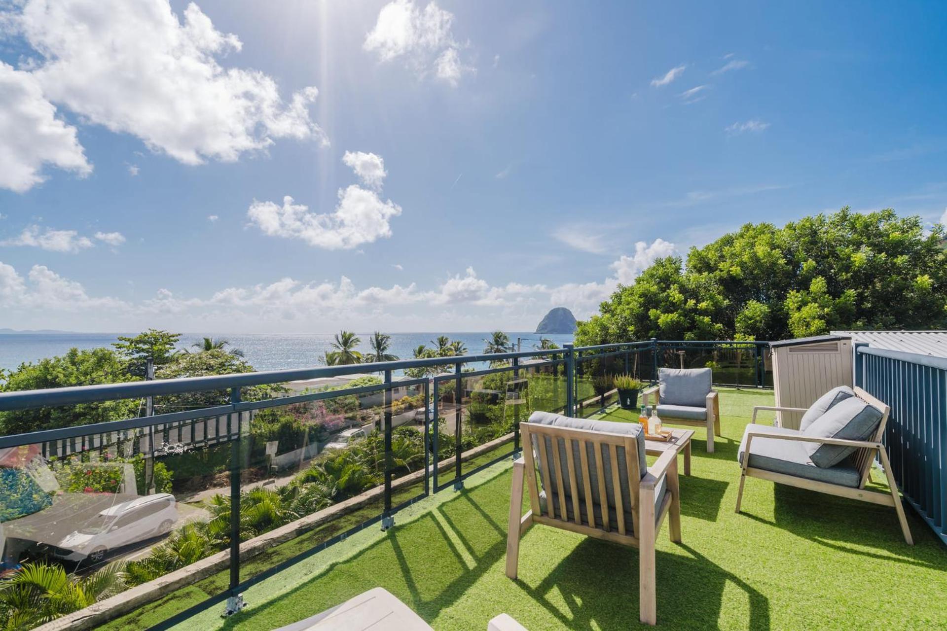 Villa Kaléna : 4 ch, plage à 50m, vue mer Le Diamant Eksteriør bilde