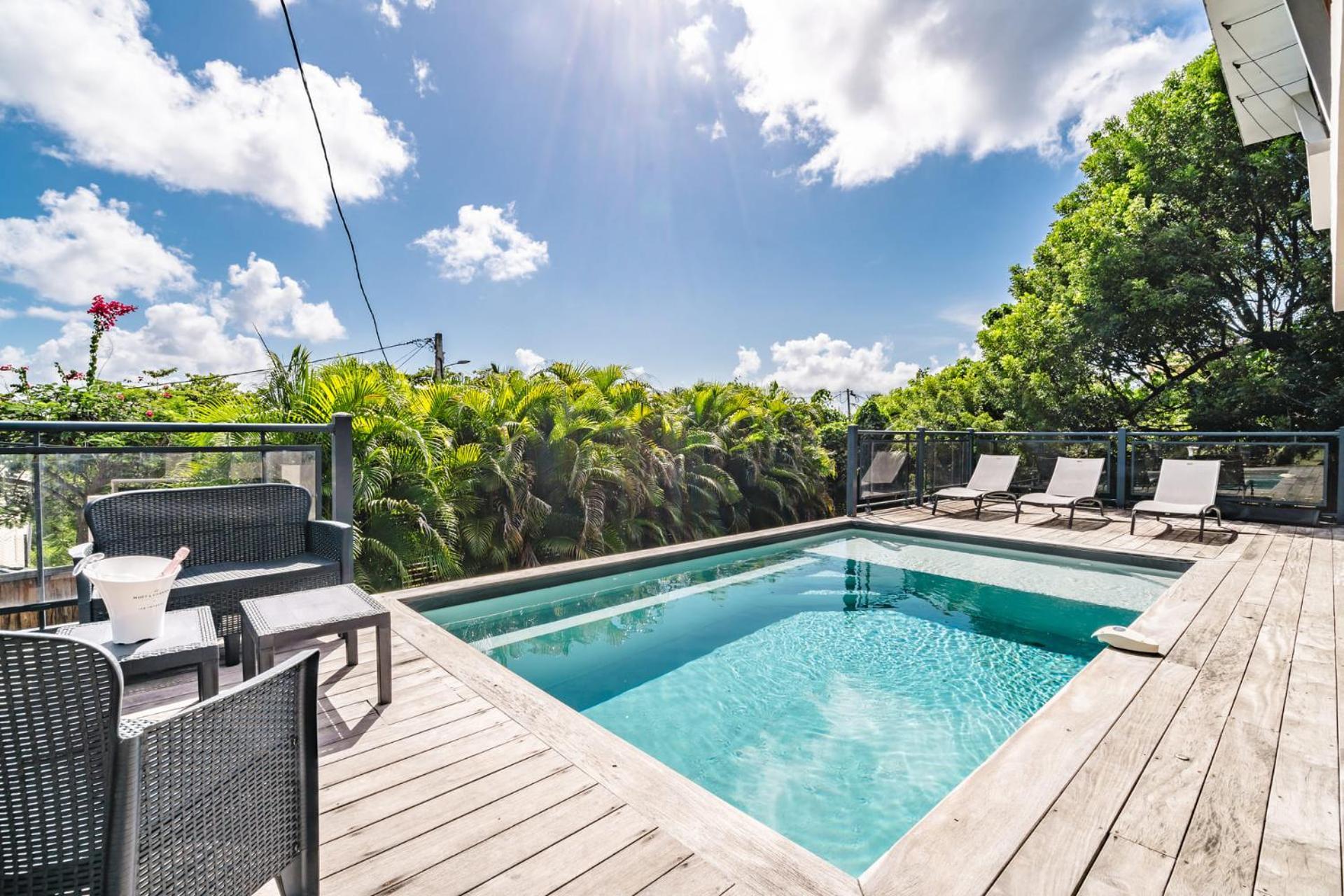 Villa Kaléna : 4 ch, plage à 50m, vue mer Le Diamant Eksteriør bilde